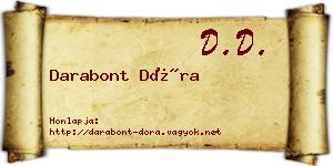 Darabont Dóra névjegykártya